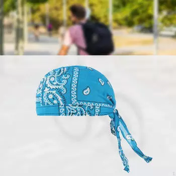 Мужская шапка-чепчик для взрослых Durag для верховой езды, активного отдыха, пешего туризма, велоспорта, скалолазания синий