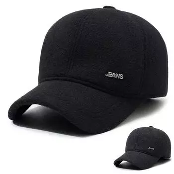 Мужская шапка осень-зима среднего возраста шерстяная бейсболка для пожилых людей теплая кепка для улицы толстая защита ушей хлопковая кепка серый