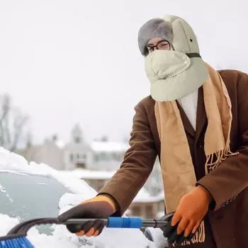 Мужская шапка-ушанка, водонепроницаемая, теплая, для охоты, для активного отдыха, удобные мужские шапки-ушанки для мотоцикла, путешествий, катания на лыжах чёрный