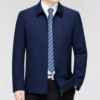 Мужская шерстяная куртка весна-осень новый стиль для руководителей среднего и пожилого возраста повседневная мужская куртка для пап 165