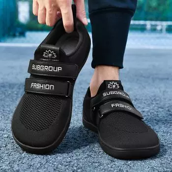 Мужская широкая обувь для тяжелой атлетики Кроссовки для приседаний с широкой стопой Нескользящие кроссовки для босых ног Спортивная обувь для зала Повседневные кроссовки 39 чёрный