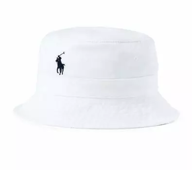 Мужская шляпа Polo Ralph Lauren Cotton Chino Bucket White, (7001)/Черный, Большой-X-Большой