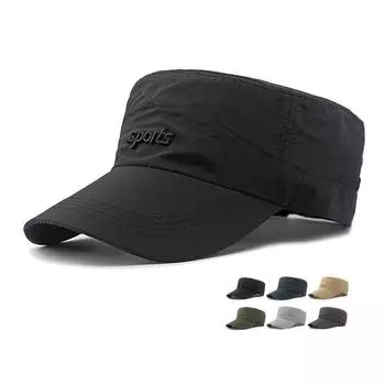 Мужская шляпа с плоским верхом, летняя солнцезащитная шляпа с длинными полями, альпинистская, дорожная, быстросохнущая шляпа темно-синий