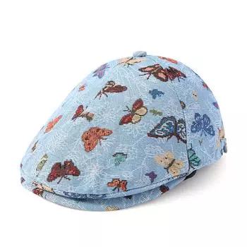 Мужская шляпа с вышитой бабочкой, женская ретро-берет, кепка художника синий
