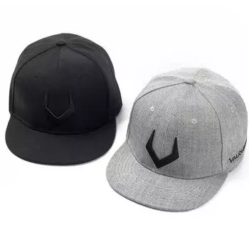 Мужская шляпа в стиле хип-хоп с плоским верхом Snapback имеет женскую модную хлопковую бейсболку чёрный