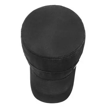 Мужская шляпа в стиле ретро и старая выстиранная джинсовая шляпа с плоским верхом, уличная шляпа от солнца, простая повседневная мужская кепка среднего возраста Adjustable тёмно-синий