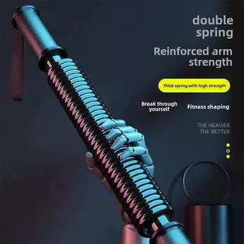 Мужская штанга для тренировки мышц груди - тренажер для рук в помещении и фитнес-оборудование для тренировки рук 20KG carbon steel arm trainer чёрный