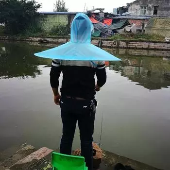 Мужская складная шляпа-зонт для взрослых, защита от дождя, водонепроницаемая, без помощи рук Short жёлтый