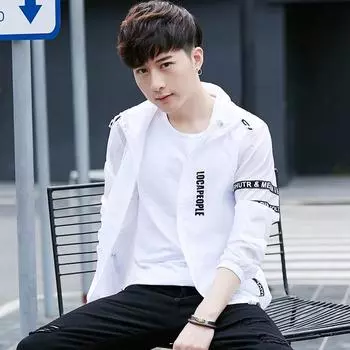 Мужская солнцезащитная дышащая спортивная куртка на открытом воздухе, одежда из ультратонкой кожи, солнцезащитная одежда M белый