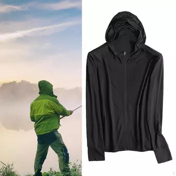 Мужская солнцезащитная куртка, одежда, мужские рубашки для бега, рыбалки, езды на велосипеде L
