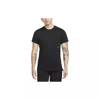 Мужская спортивная футболка с короткими рукавами с логотипом Nike Dri-FIT, черная DM6669-010 XL