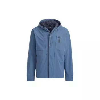 Мужская спортивная куртка Adidas Performance с капюшоном на флисовой подкладке, верхняя одежда небесно-голубая HE5118 S