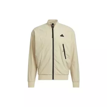 Мужская спортивная куртка Adidas Sportswear Urban Outdoor с застежкой-молнией с логотипом и длинными рукавами, коричневая прерия IP4959 S