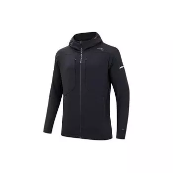 Мужская спортивная куртка Anta Running Series с капюшоном и застежкой-молнией, черная 152415608-1 XL