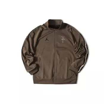 Мужская спортивная куртка на молнии с логотипом Air Jordan X Travis Scott, кофейная CK4036-260 S
