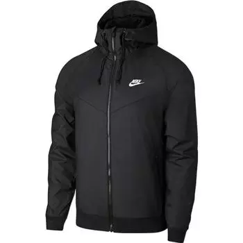 Мужская спортивная куртка с капюшоном и однотонным логотипом Nike, черная AT5271-010 S