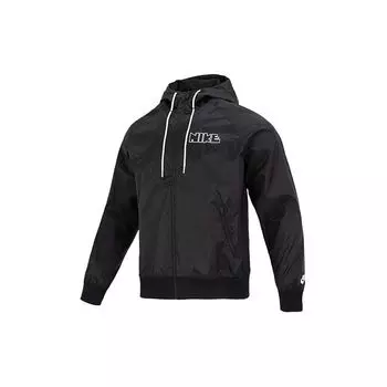 Мужская спортивная куртка с капюшоном с вышитым буквенным логотипом Nike, черная DX0695-010 S