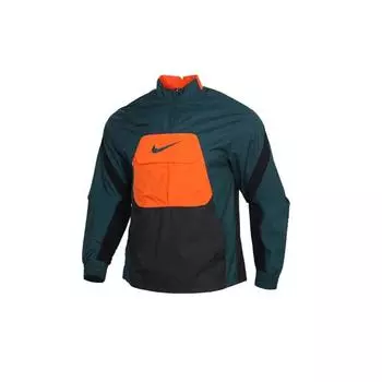 Мужская спортивная куртка со сращенным пуловером с полумолнией Nike, верхняя одежда темно-атомно-бирюзового цвета CK5589-011 XL