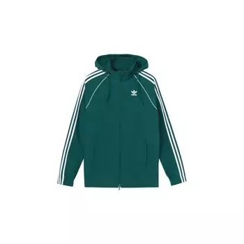 Мужская спортивная куртка в полоску с логотипом Adidas Originals Trefoil, зеленая CW1311 S