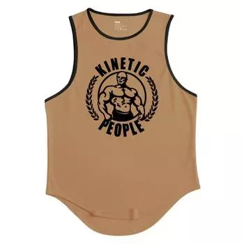 Мужская спортивная майка-стрингер с мышцами, майка для фитнеса, спортивная рубашка Y BACK Racer, тренировочный жилет M оранжевый