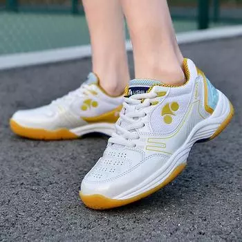 Мужская спортивная обувь Баскетбольная обувь Противоскользящая теннисная обувь Легкая обувь для бадминтона Мужские волейбольные кроссовки Большой размер 39-45 43 белого золота