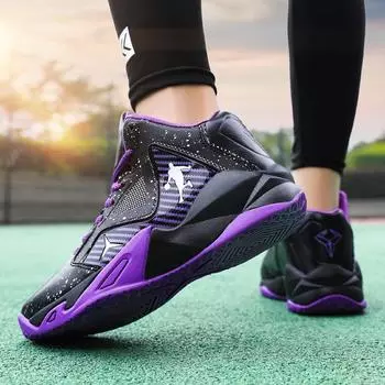 Мужская спортивная обувь Баскетбольные кроссовки для мужчин Дышащая амортизация Нескользящая уличная спортивная обувь Тренировочные спортивные баскетбольные кроссовки для мальчиков 37