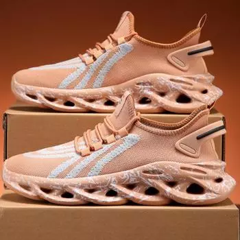 Мужская спортивная обувь большого размера, легкая сетчатая летняя беговая удобная дышащая плоская амортизирующая обувь для ходьбы на открытом воздухе для мужчин 36 хаки