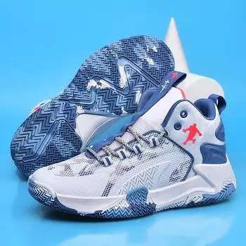 Мужская спортивная обувь. Брендовые профессиональные мужские баскетбольные кроссовки. Баскетбольные кроссовки. Противоскользящие дышащие мужские баскетбольные бутсы с высоким берцем. 39