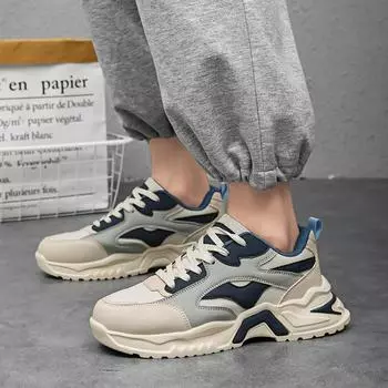 Мужская спортивная обувь для бега, повседневная обувь, кроссовки для бега в уличном стиле, обувь для студентов, обувь больших размеров EU: 39 синий