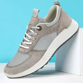 Мужская спортивная обувь для занятий спортом на открытом воздухе Профессиональная обувь для бега Мужская обувь на плоской подошве Удобные противоскользящие сетчатые дышащие кроссовки 37 темно серый