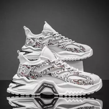 Мужская спортивная обувь, дышащая, на толстой подошве, кроссовки для бега, сетчатые, легкие, мужские, вулканизированные, теннисные туфли 39