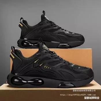 Мужская спортивная обувь из дышащей сетки для бега, спортивная, повседневная, толстая подошва, износостойкая, модная мужская обувь 39 золотой