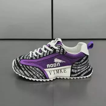 Мужская спортивная обувь из кожи, увеличивающая рост — дышащие, с толстой подошвой, стильные вафельные кроссовки Dad на лето 43