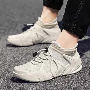 Мужская спортивная обувь, кроссовки для бега, студенческие кроссовки, зеленые легкие носки для ходьбы, обувь больших размеров EU: 39 бежевый