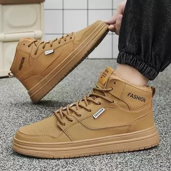 Мужская спортивная обувь, кроссовки для бега, высокие черные, студенческие, баскетбольные, большого размера, обувь для скейтбординга EU: 39 чёрный