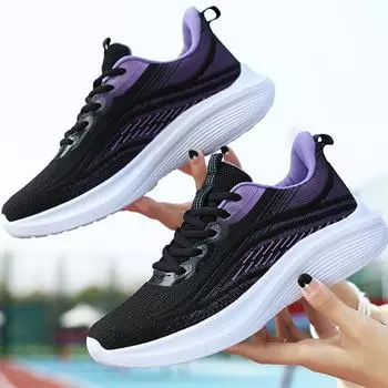 Мужская спортивная обувь Легкие кроссовки Женская спортивная обувь для зала 35 чёрный/фиолетовый
