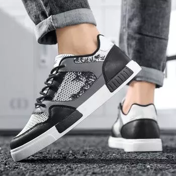 Мужская спортивная обувь, летняя повседневная обувь для скейтбординга, кроссовки для бега больших размеров, обувь для студентов EU: 39 серый