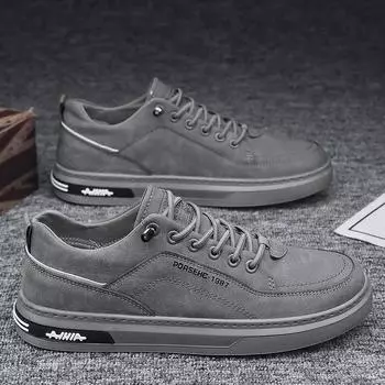 Мужская спортивная обувь, модная повседневная кожаная обувь для мужчин, удобная вулканизированная обувь на толстой подошве, высококачественная легкая мужская обувь 39