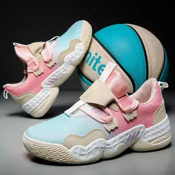 Мужская спортивная обувь Мужская баскетбольная обувь Унисекс Амортизирующая антифрикционная спортивная обувь Мужские легкие баскетбольные кроссовки Мужские высокие спортивные ботинки Кроссовки 41 чёрный