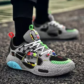 Мужская спортивная обувь. Мужские баскетбольные кроссовки высшего качества. Легкая амортизирующая спортивная обувь. Нескользящие спортивные кроссовки с дышащей сеткой на открытом воздухе. 41