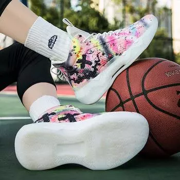 Мужская спортивная обувь Оригинальные классические мужские баскетбольные кроссовки на шнуровке Дышащие нескользящие спортивные кроссовки Корзины для спортзала Носимые мужские кроссовки для легкой атлетики 40