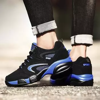 Мужская спортивная обувь Oxford Sole Outdoors Walking Casual Sneakers Fashion Designer Leather Sneakers Waterproof Men s Tennis 36 синий