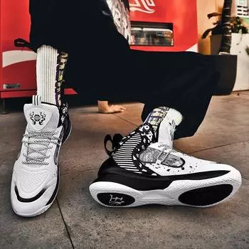Мужская спортивная обувь Профессиональные мужские баскетбольные кроссовки на шнуровке Нескользящие баскетбольные кроссовки Masculinos Training Оригинальные носимые кроссовки Hombres Zapatillas 41