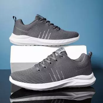 Мужская спортивная обувь, ультралегкая спортивная обувь с сетчатой тканью, дышащая обувь для бега 39 серый