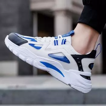 Мужская спортивная обувь весна-лето дышащие повседневные кроссовки для бега теннисные туфли 39 чёрный