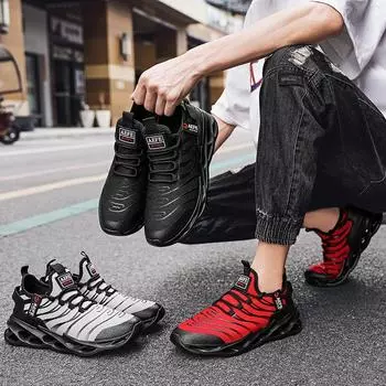 Мужская спортивная повседневная обувь большого размера с лезвием, мужская обувь 40-47 40 чёрный