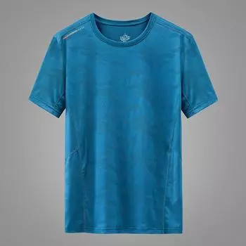 Мужская спортивная рубашка для бега с короткими рукавами, быстросохнущая одежда для фитнеса, толстая и негабаритная футболка XXL чёрный