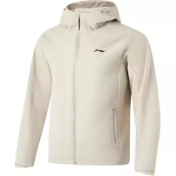 Мужская спортивная серия Li Ning, три в одном, однотонная свободная ветровка с длинным рукавом, мужская верхняя одежда, пыльно-серый обсидианово-серый AWBU029-5 M
