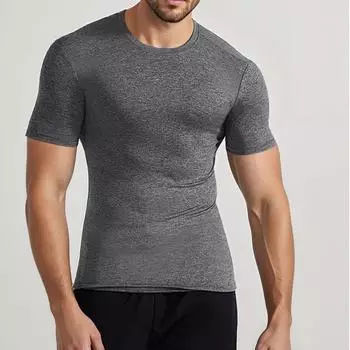 Мужская спортивная сетка быстросохнущая круглая горловина короткий рукав XL