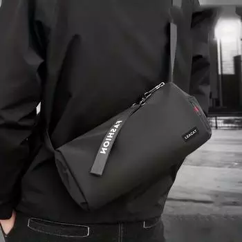 Мужская спортивная сумка, нейлоновая водонепроницаемая спортивная сумка, тренировочная сумка-тоут, большая вместительная сумка-слинг S чёрный